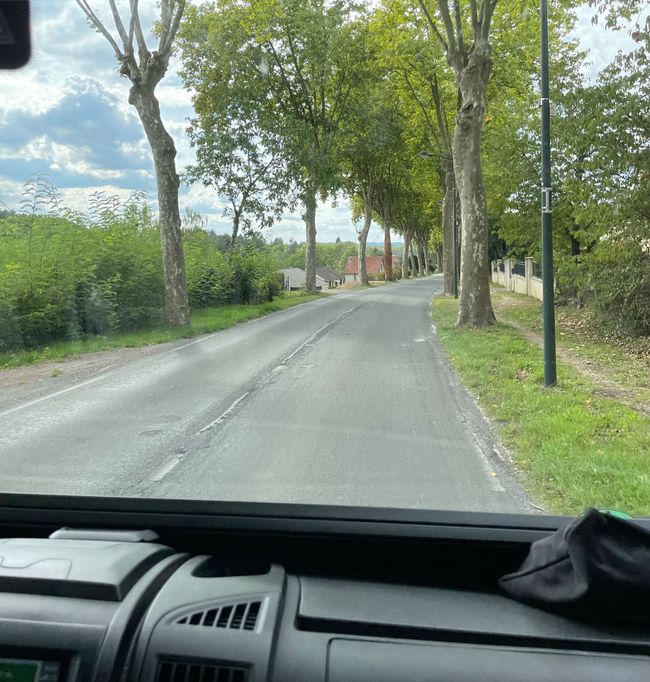 typical French country road