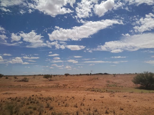 The Ghan (3000 km from Darwin to Adelaide)