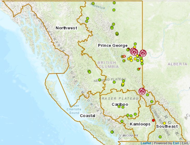 Current wildfires in B.C. 😔