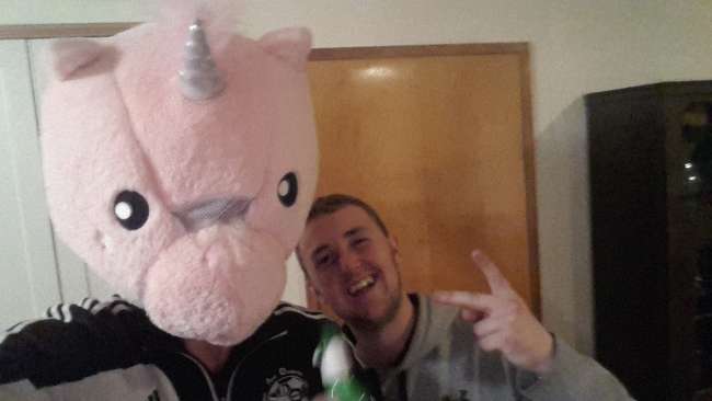 Unicorn selfie with Braydon