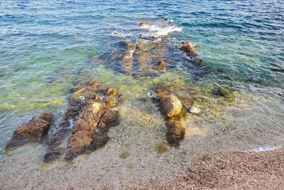 Istrisches Meer, glasklar.