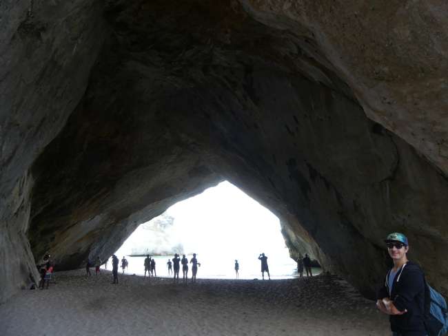 Walk through the tunnel cave