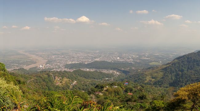 But when I was up on Montserrate, it was a bit hazy.