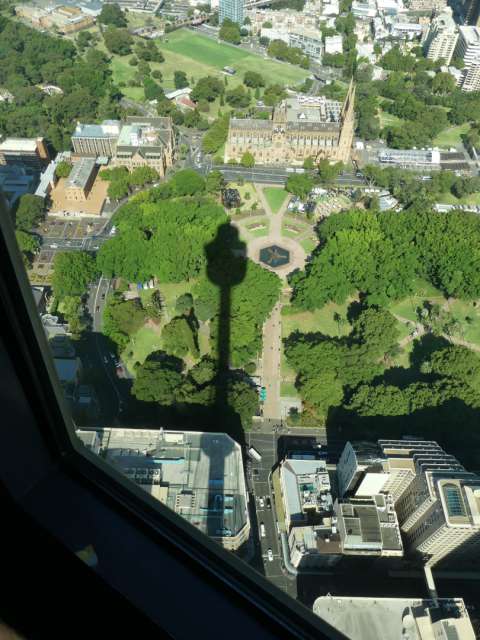 Our tower shadow in Hyde Park