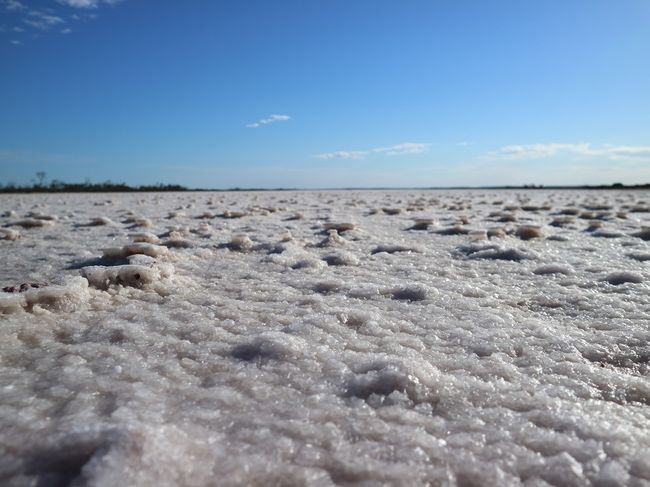 Dried-up salt lake