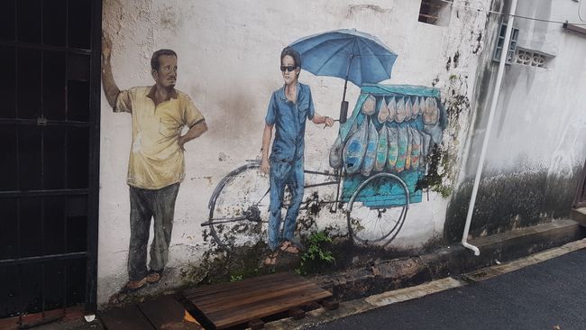 Die Street Art (Straßenkunst) von Penang.