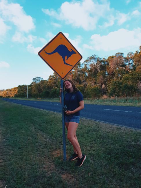 First picture with a kangaroo sign