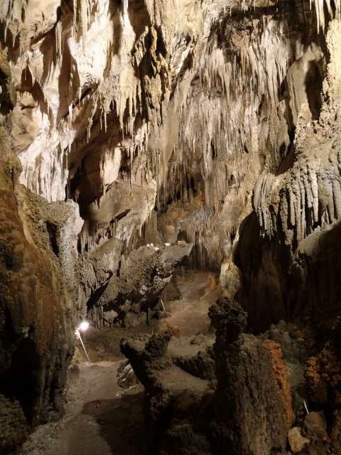 The "Cathedral" in the cave at Mount Takaka