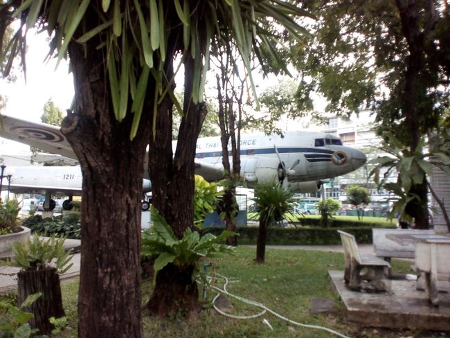 Airplane in the garden of the Planetarium