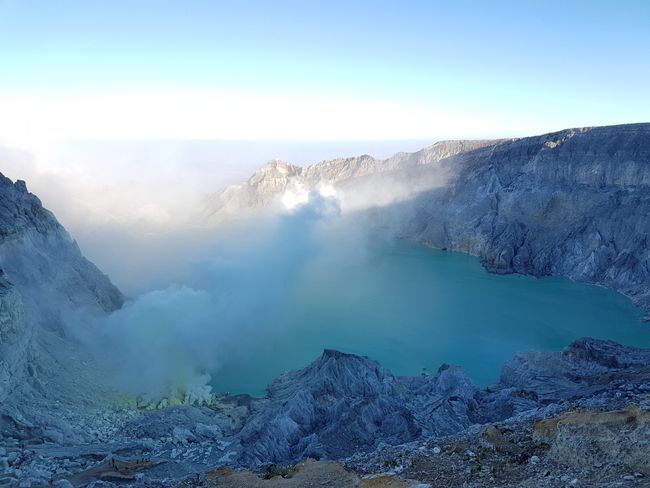 View of Mount Ijen from above