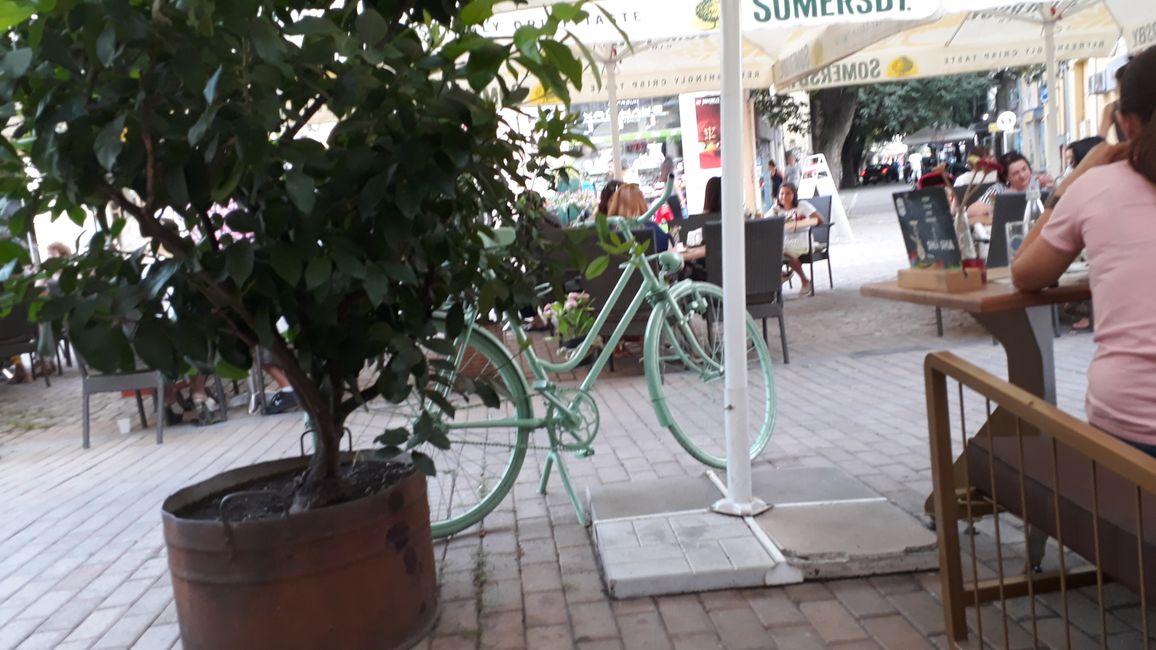 Ein fahrradfreundliches Lokal in Ruse.