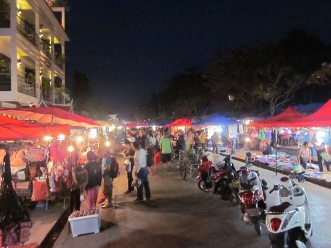 Evening market in Luang Prabang