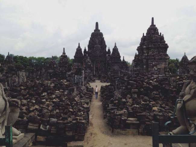 Pilgrimage path at Borobudur Temple