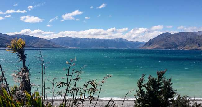 On the way to the west coast at Lake Hawea