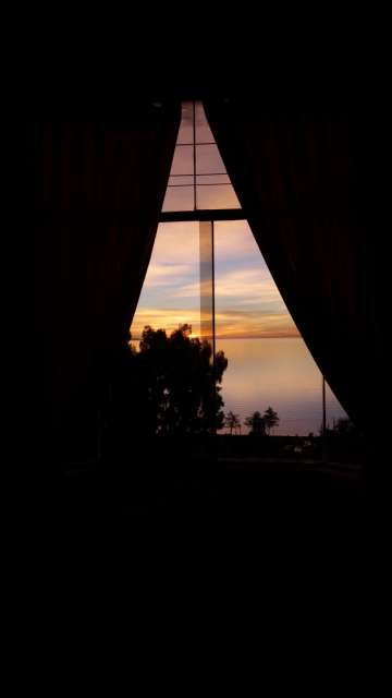 Sonnenuntergang aus unserem Hostelzimmer