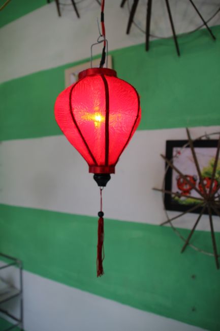 Jonas's self-made lantern, red