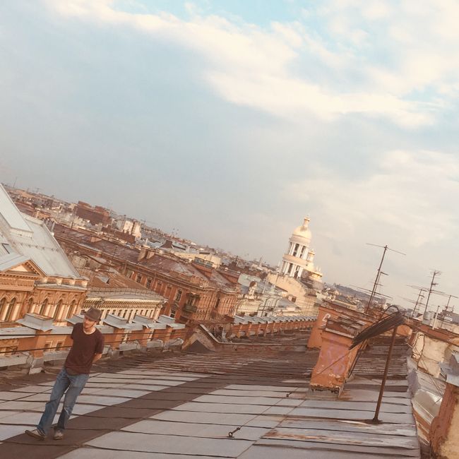On the rooftops of St. Petersburg