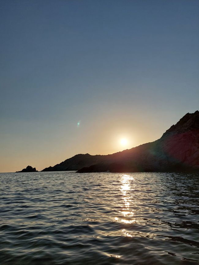 Sonnenuntergang vom Boot
