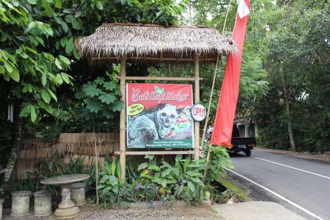 Coffee plantation, entrance