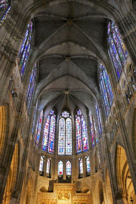 The Cathedral of Leon famous for its stained glass windows