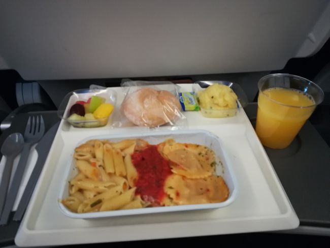 Lunch on the plane