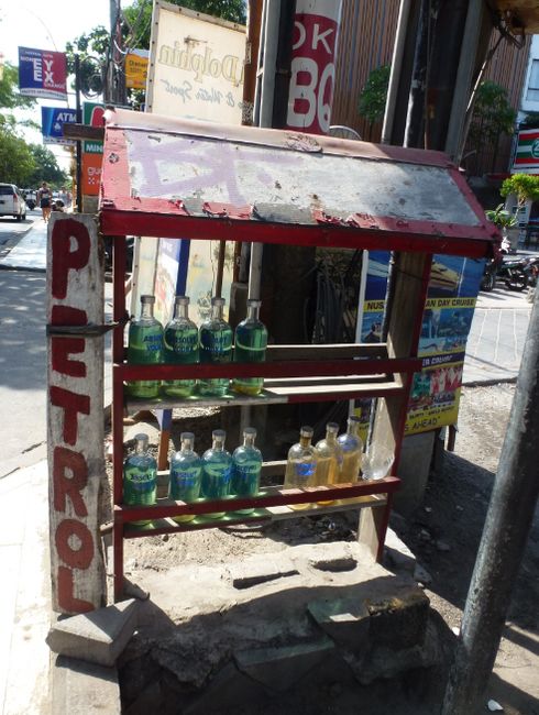 Typical Balinese gas station