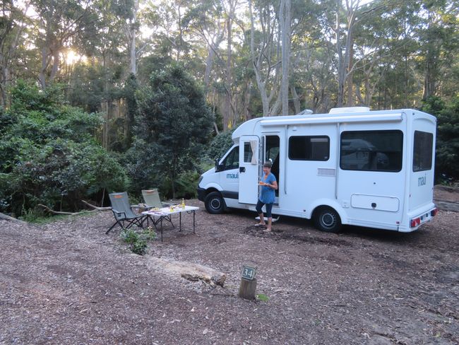 Our pitch at Depot Beach Campground
