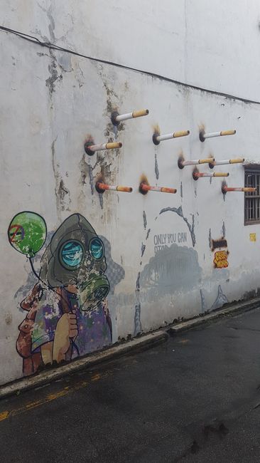 Die Street Art (Straßenkunst) von Penang.