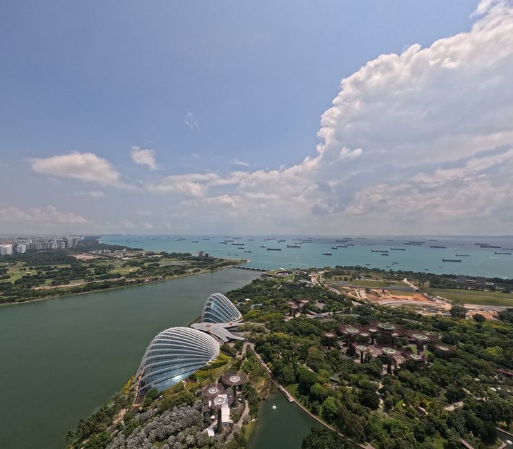 Tag 45 - Singapur - Marina Bay Sands - Gardens by the Bay (Supertree observatory, Skywalk (22m))