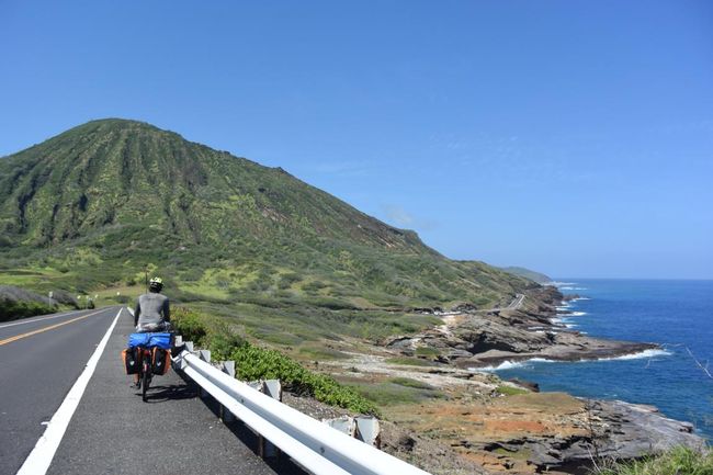 Honolulu - Kailua: Ganz schön ungewohnt das Radfahren