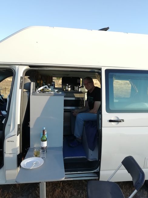 On the road with the camper van