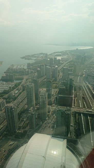 View from the CN Tower overlooking Toronto Island