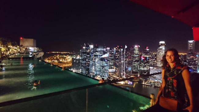 On top of the Marina Bay Sands Hotel