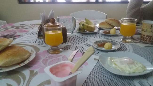 Tupiza - Frühstück im Hostel 