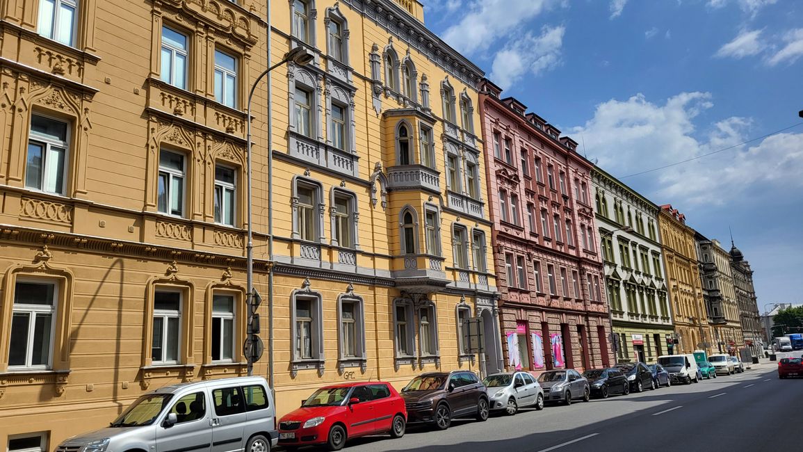 Front of houses in Olomouc