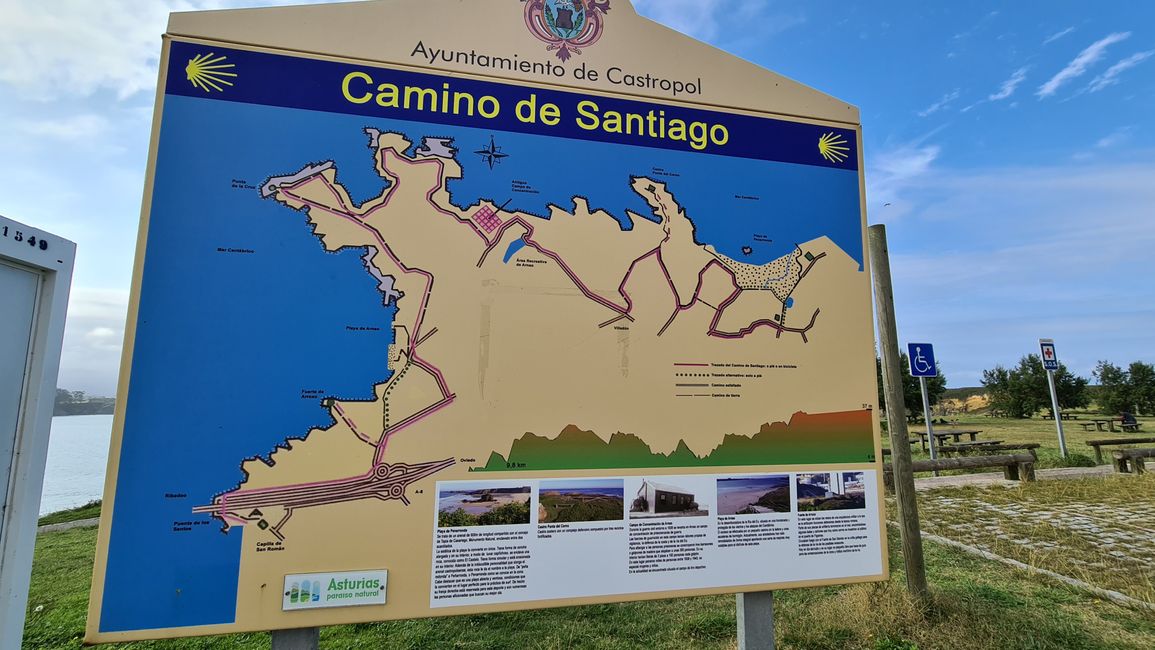 Ausflug Rund um "Barreiros", bis in die kleine Stadt „Ribadeo“, weiter über die Brücke, bis nach „Tapia de Casariego“ (8.10.2020)