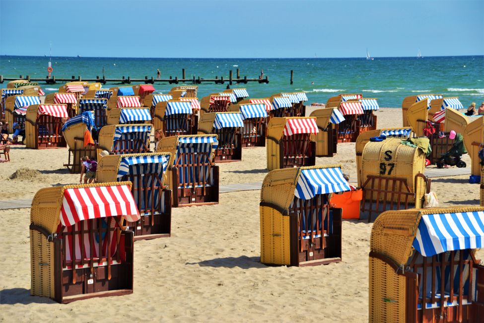 Beach chairs in Travemünde