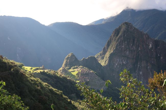 first view of Machu Picchu