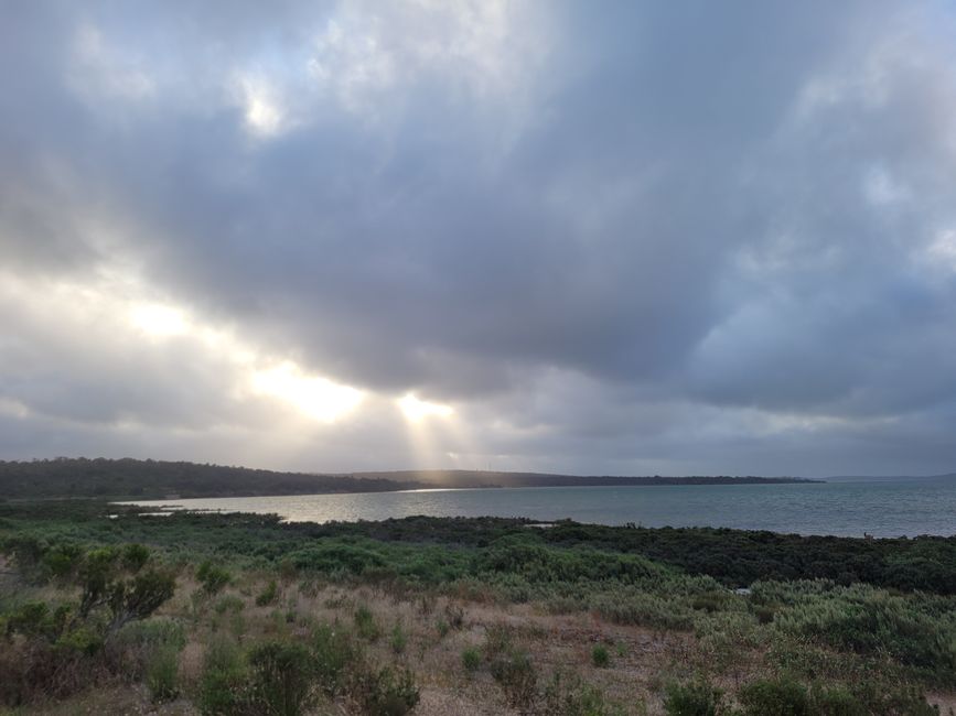 last sunlight on Coffin Bay before the storm starts (again)