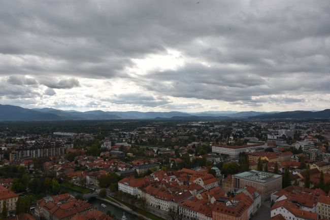 Blick auf Ljubljana von der Burg