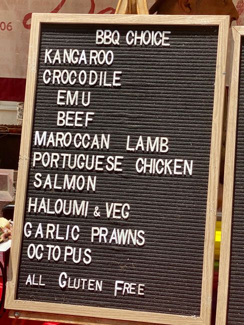 At least the crocodile and kangaroo meat is gluten-free 😂😂