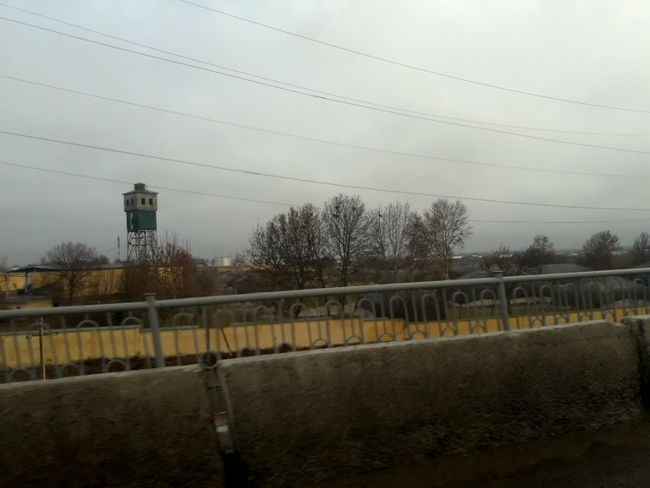 dreary weather on the way to Tashkent