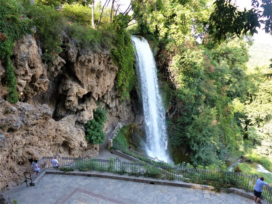 Waterfalls and a monastery
