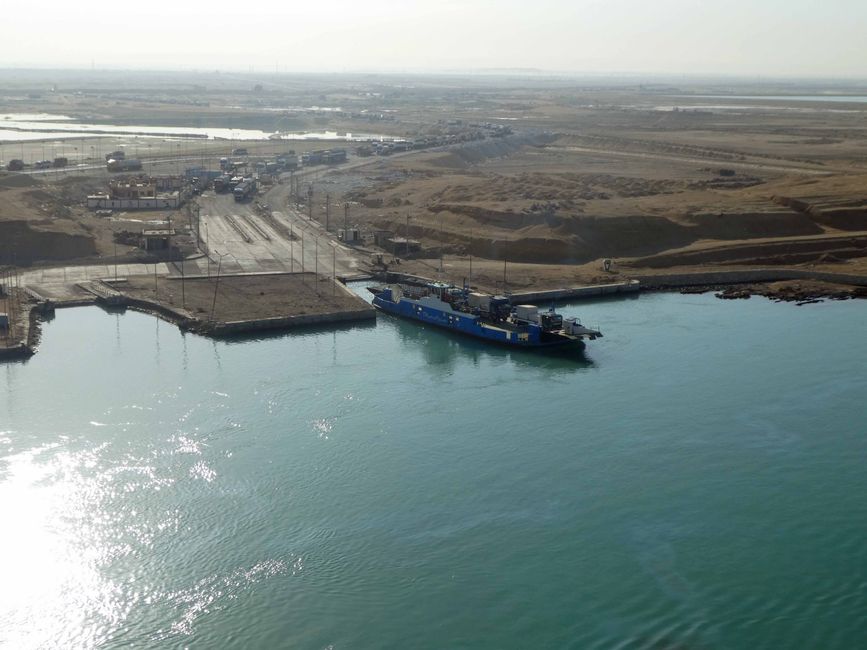 Suez Canal, Suez to Port Said, Egypt, April 13, 2023