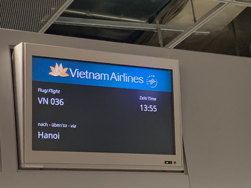 Tag 1 -  Frankfurt nach Hanoi zum 1. Zwischenstopp