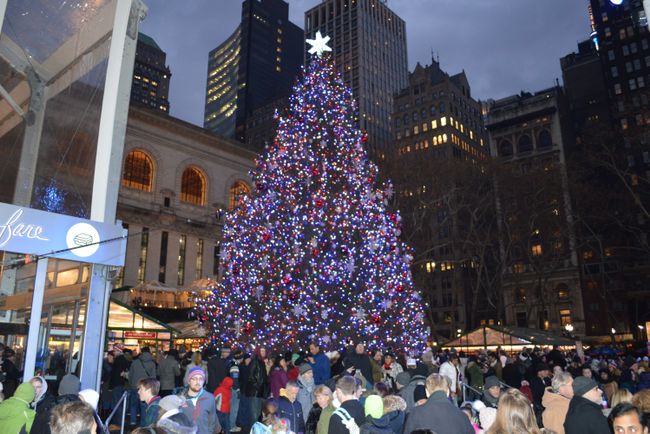 Christmas time and New York City