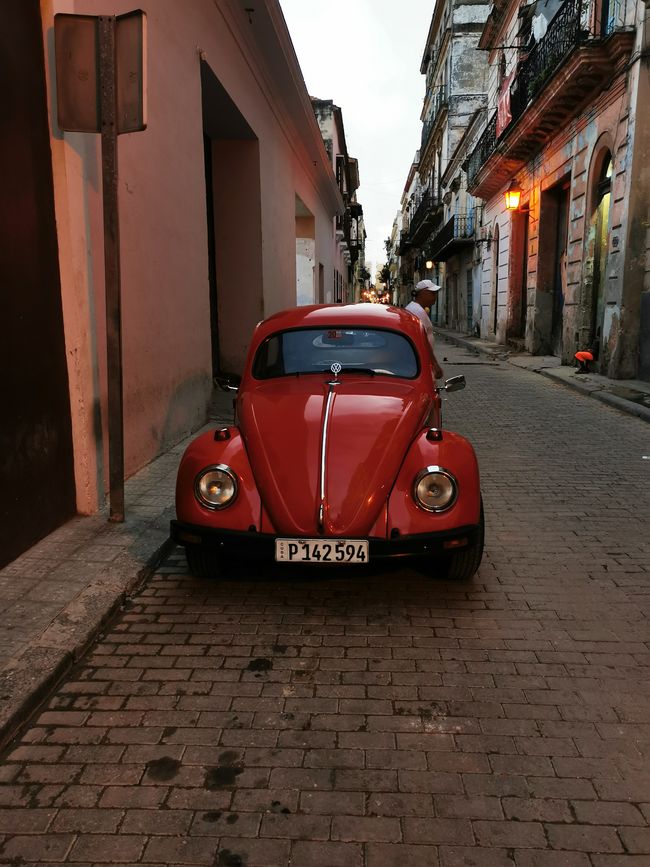 alter VW-Käfer (Ja auch deutsche Autos sind vertreten in Havanna)