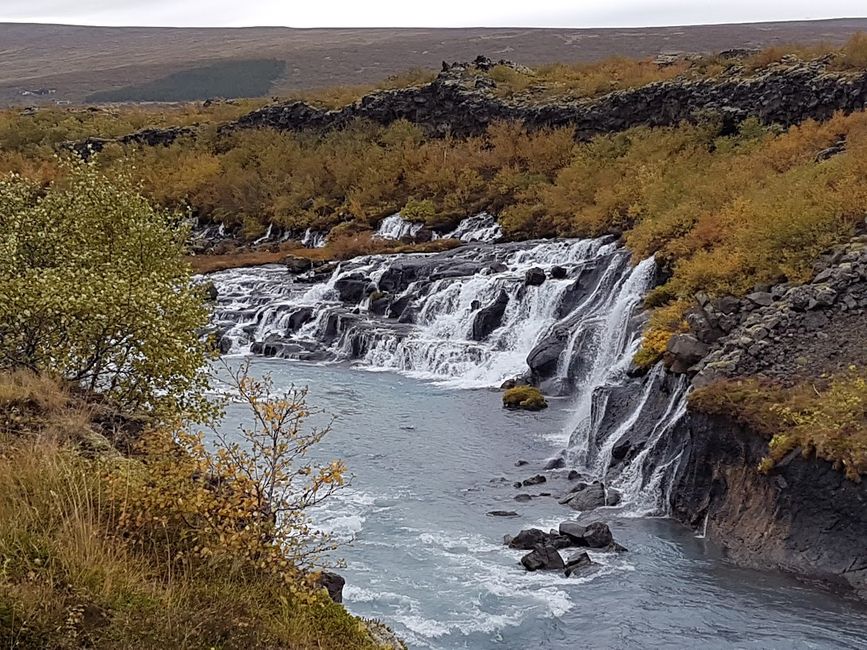 A waterfall "on the route"