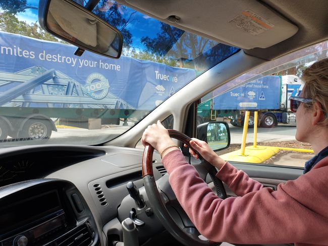 warten auf das Ende des Trucks