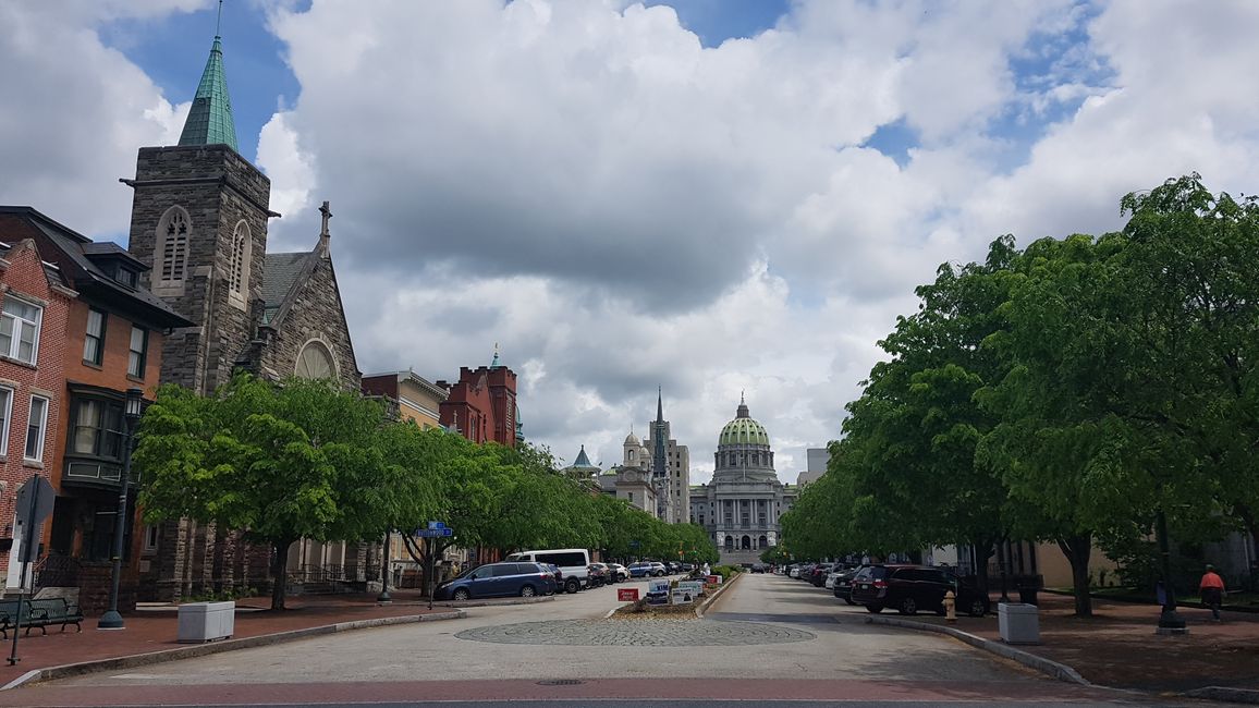 View of the Capitol in Harrisburg